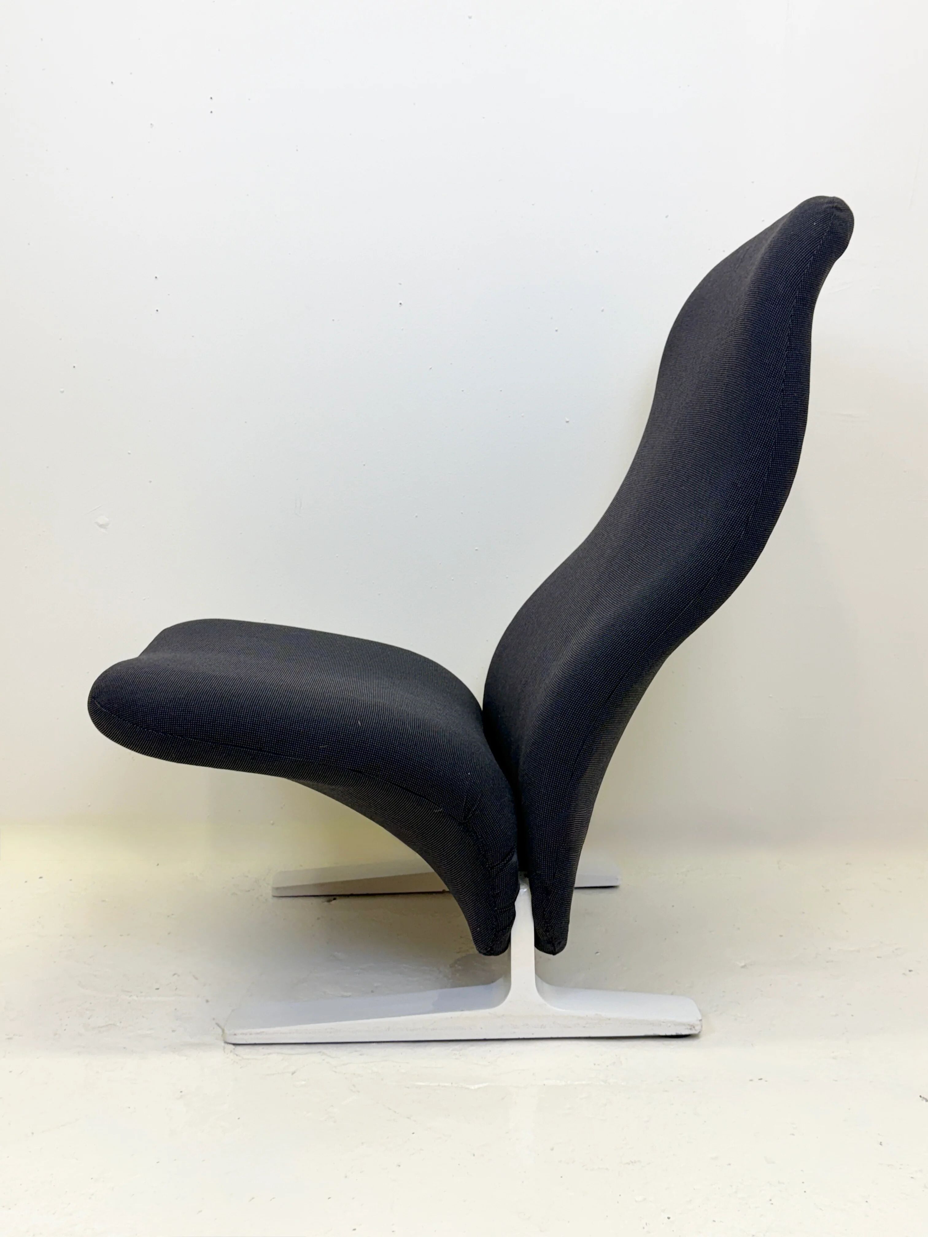 "Concorde" armchair in navy blue by Pierre Paulin, 1960s