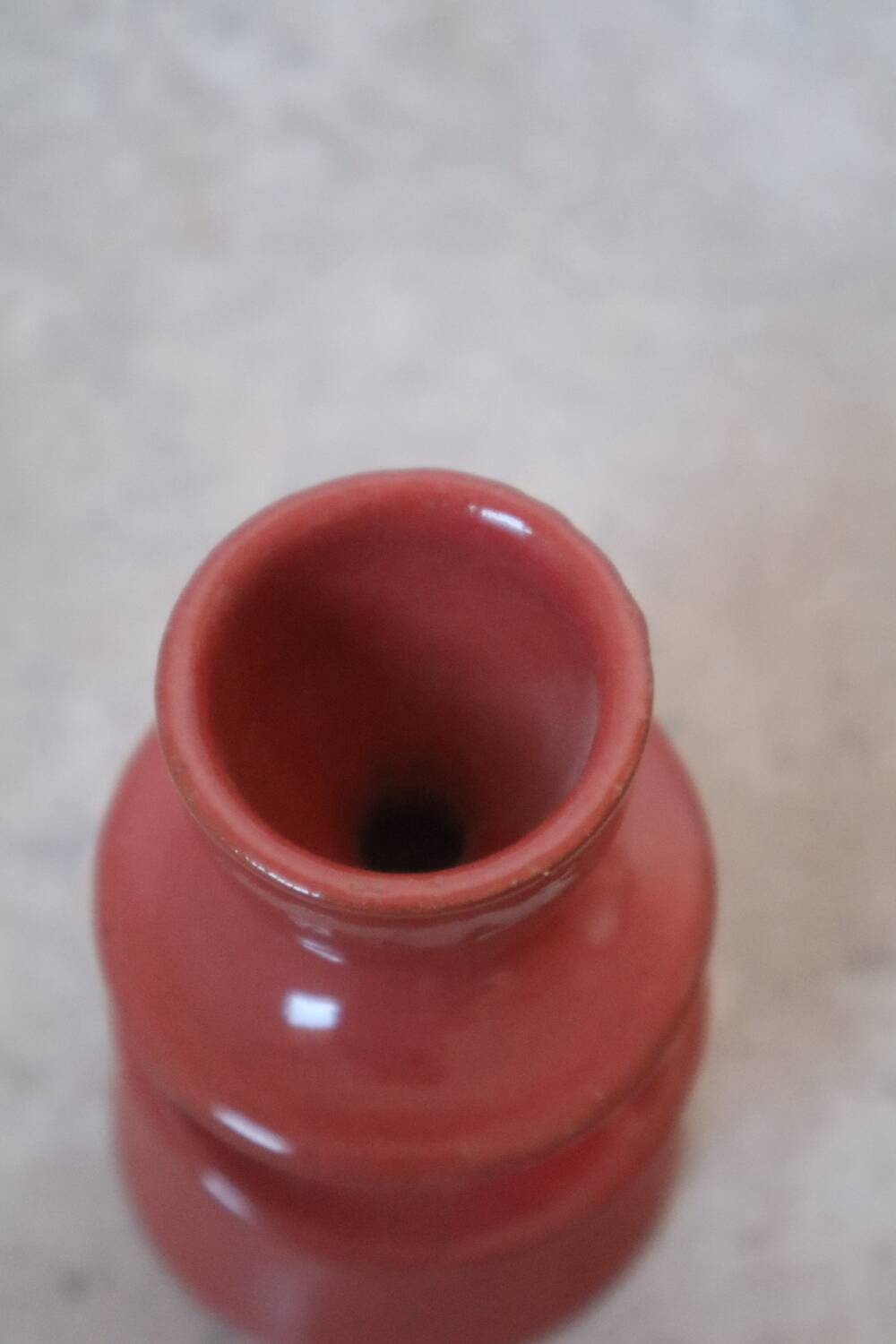 Dark pink ceramic colored candle holder