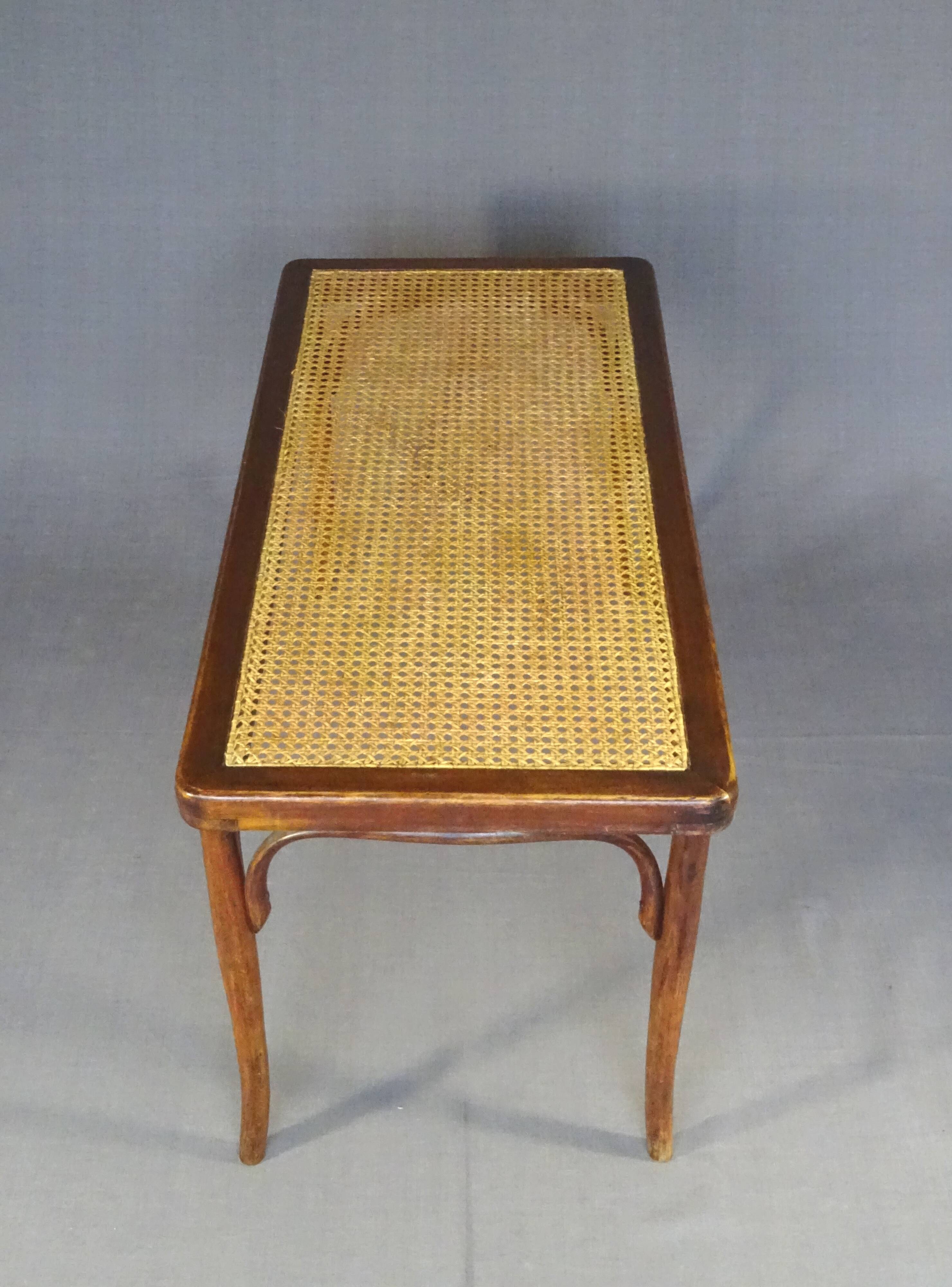 Piano bench, bent wood, Bentwood, circa 1920 - no Thonet