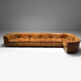 Vintage DS 11 modular sofa in cognac/orange leather by De Sede Swiss