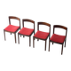 Ensemble de 4 chaises de salle à manger Dino Cavalli en palissandre.