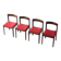 Ensemble de 4 chaises de salle à manger Dino Cavalli en palissandre.
