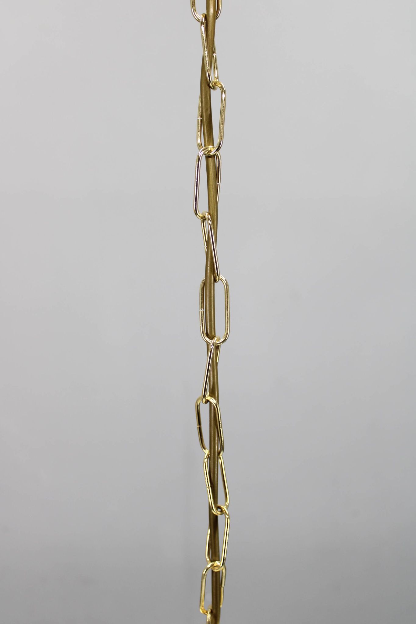Italian mid-century glass and brass pendant light, 1960s