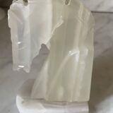 Pair of onyx horse head bookends