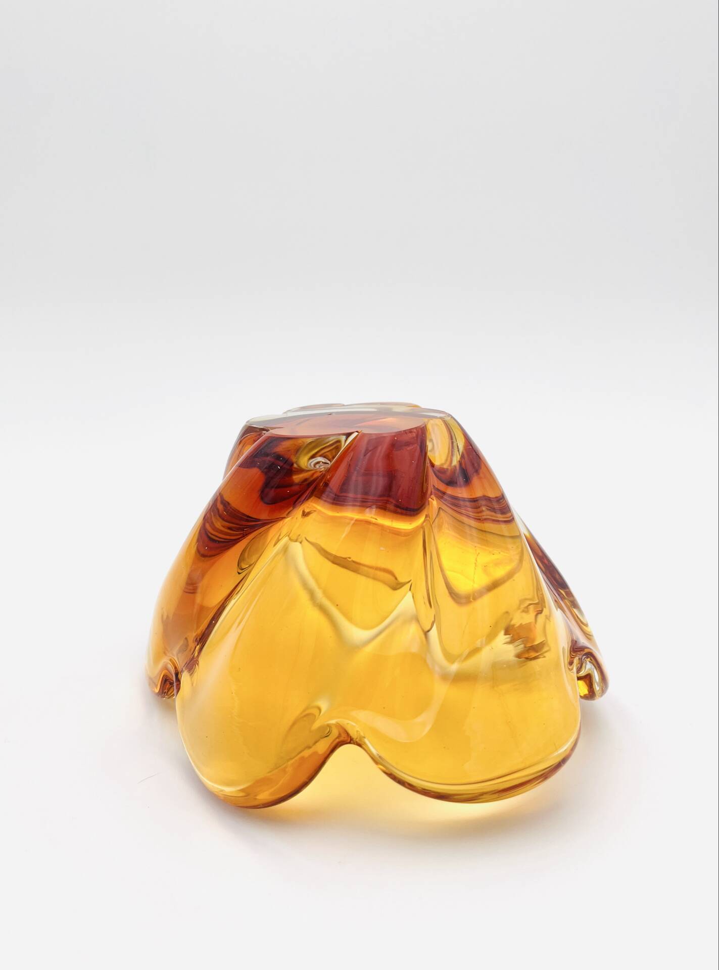 Ashtray - Morano Sommerso - Amber - 1960