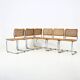 Set of 6 B32 style dining chairs by Marcel Breuer.
