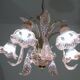 Liz Taylor, Iridiscent Pink Murano Glass Chandelier, 1980s