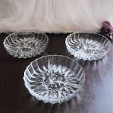 Plat de service dit "mendiant" verre taillé vintage