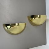 Set of 2 Brass Sciolari Style Wall Light Sconces Bankamp Leuchten, Germany, 1980