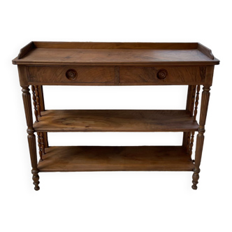 19th century walnut draper console