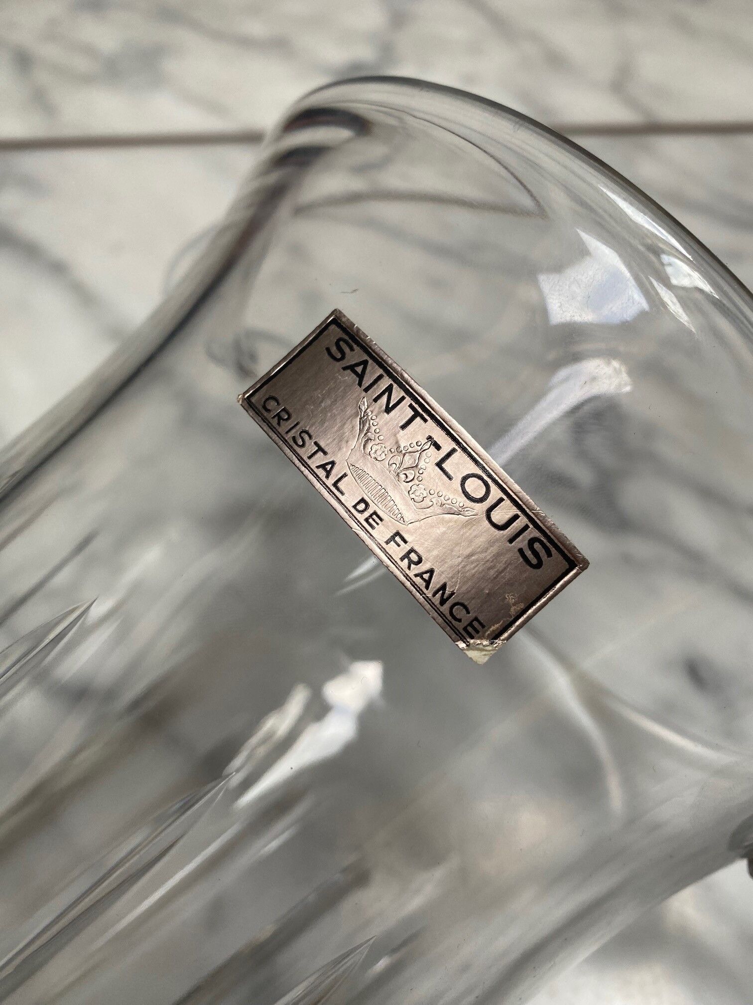 Crystal jug pitcher from Saint Louis France