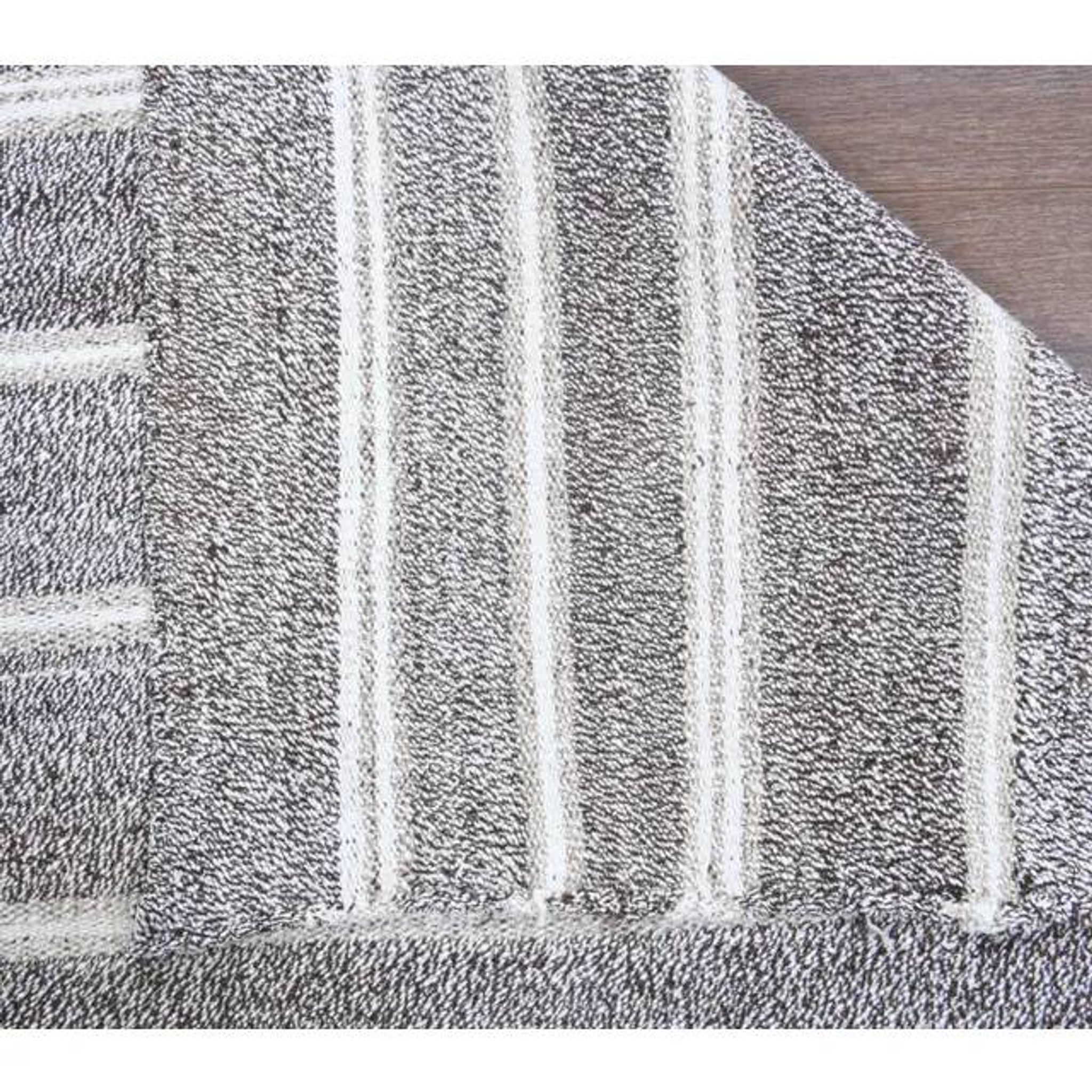 Vintage Turkish Hand-Knotted Wool Cotton Gray Kilim Runner Rug 95x196