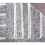Vintage Turkish Hand-Knotted Wool Cotton Gray Kilim Runner Rug 95x196