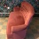 Sofa padded in old pink velvet
