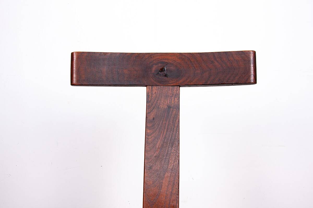 Set of 4 Scandinavian chairs in solid Elm, model T in the style of Olavi Hannin.