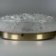 1960s 1970s Ceiling Lamp Ice Glass Doria Germany Space Age Design