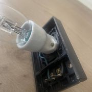 Vintage Erco glass and Bakelite wall light