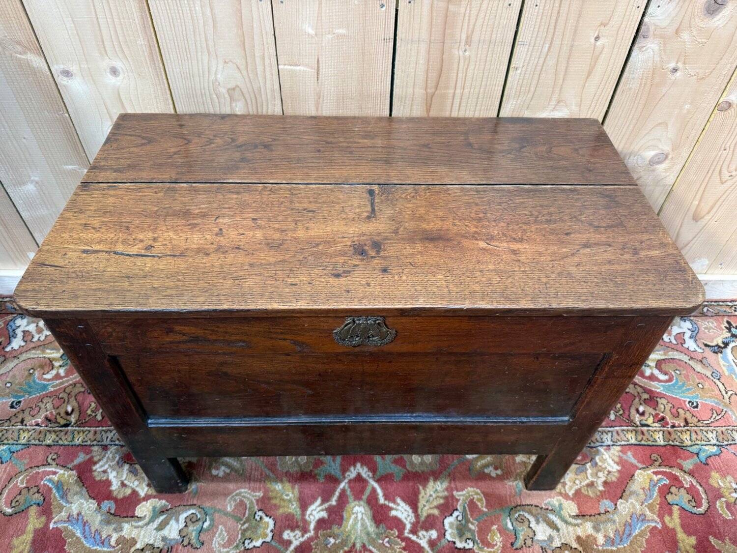 Louis XIII oak solid wood bank chest