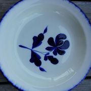 Trio of hollow dishes blue tones