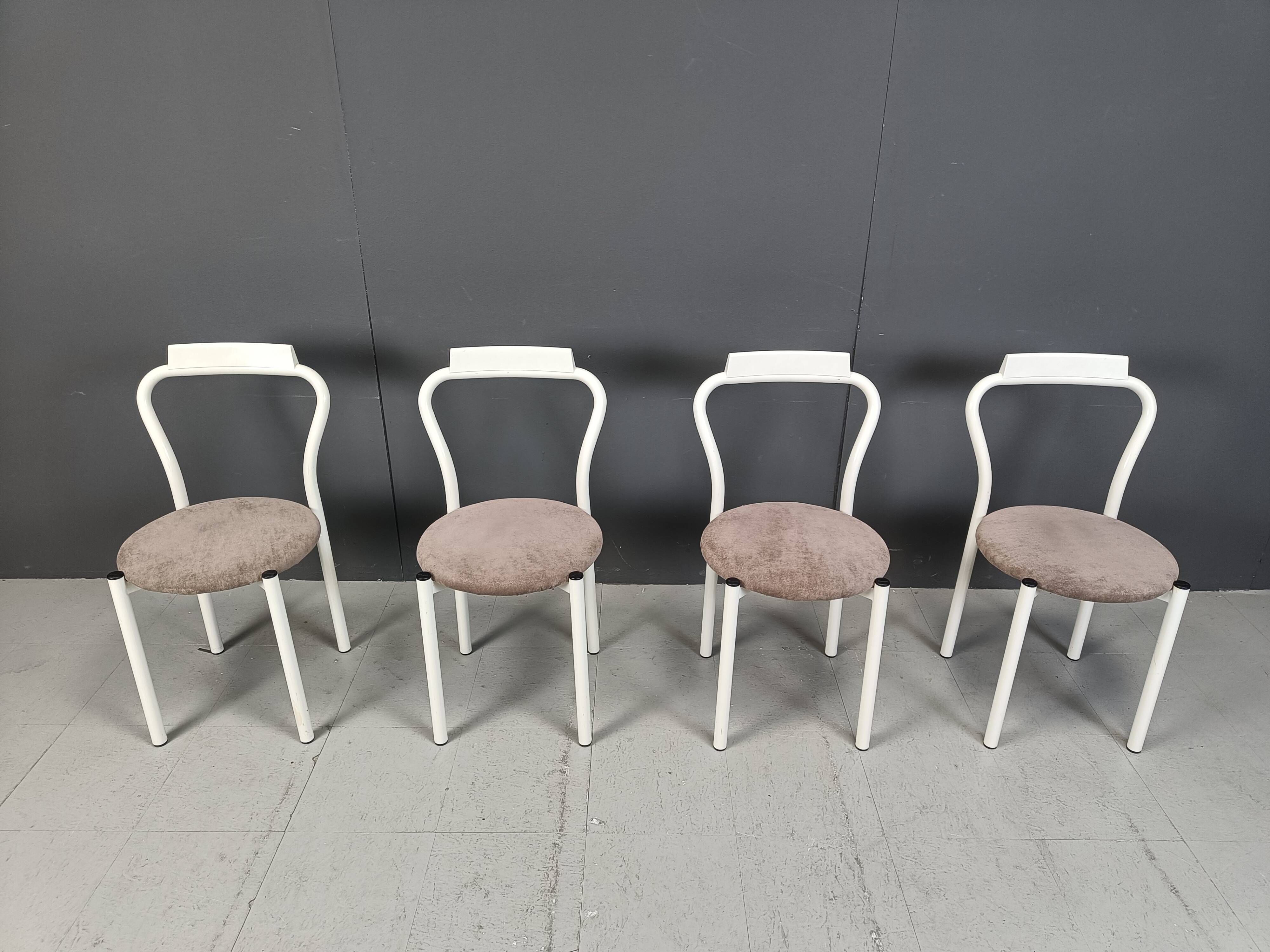 Set of 4 calligaris dining chairs, 1980s