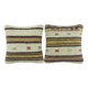 Set of 2 vintage kilim cushion covers 41x41 cm