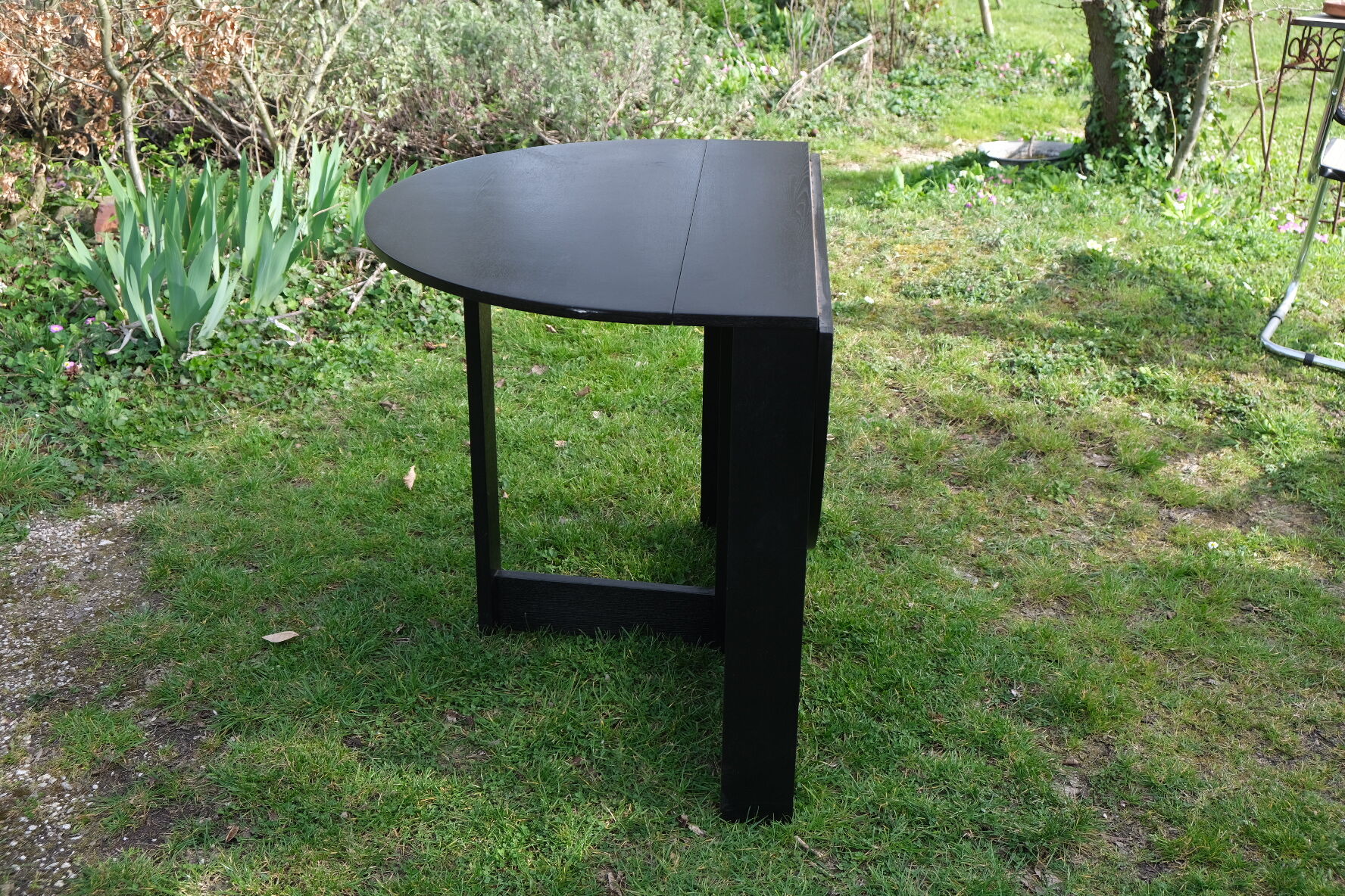 Scandinavian design oval table felling vintage folding 60-70-80
