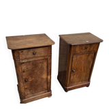 Pair of walnut bedside tables