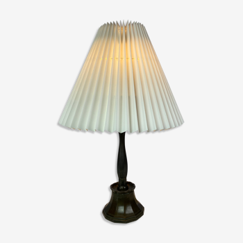 Table lamp in disco-metal by Just Andersen with paper shade, 1930s