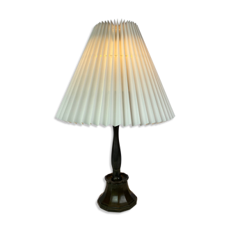 Table lamp in disco-metal by Just Andersen with paper shade, 1930s