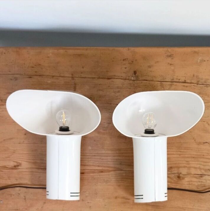 2 lampes design années 70 - modèle sorella - iguzzini