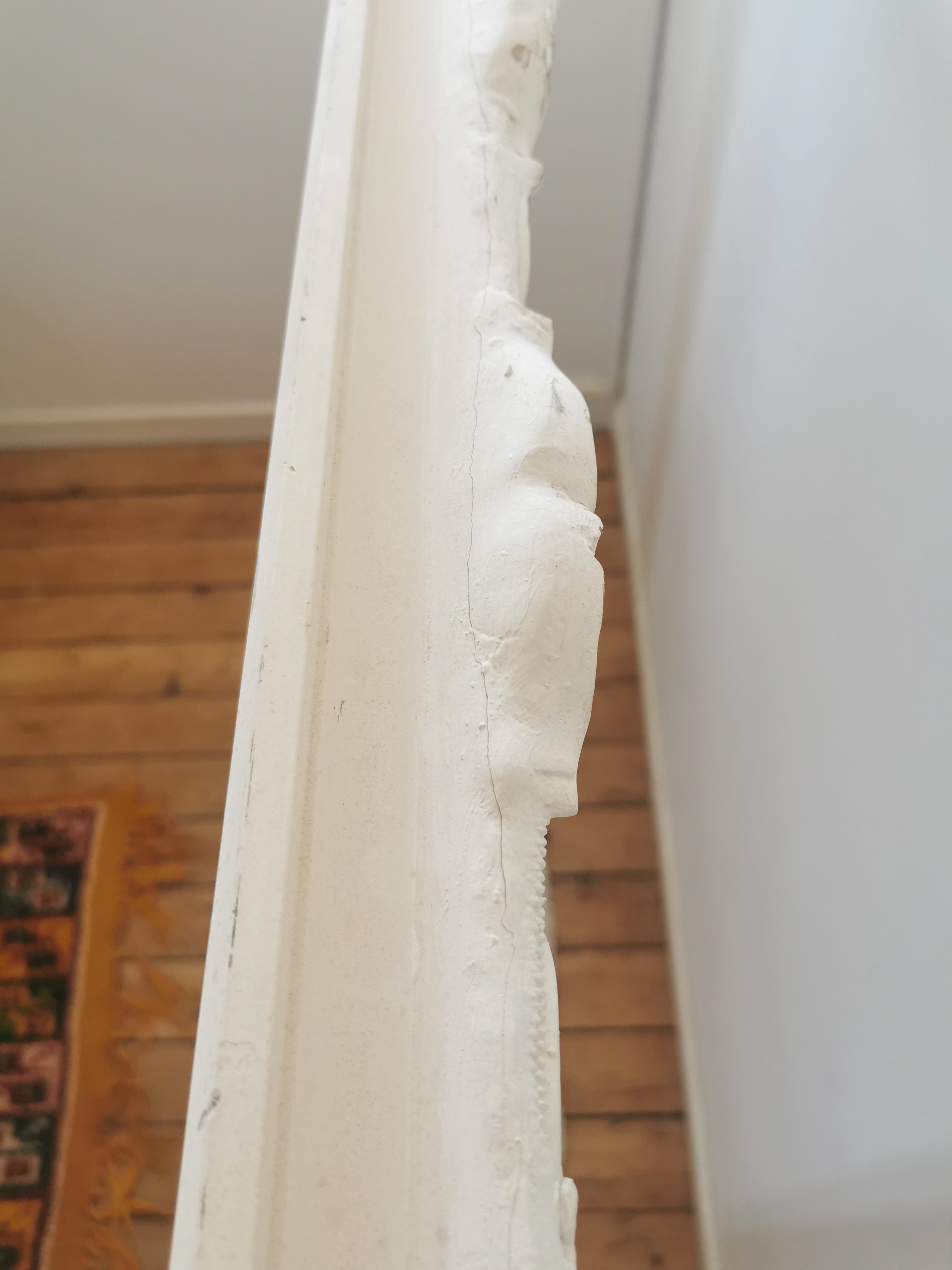 Large frame montparnasse foliage carved wood patinated