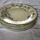 9 flat earthenware plates motif Herbarium and Salins