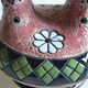 Art deco ceramic tulip vase Amphora Czechoslovakia