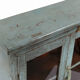 Vitrine murale vieux teck patine bleu piece d'origine inde
