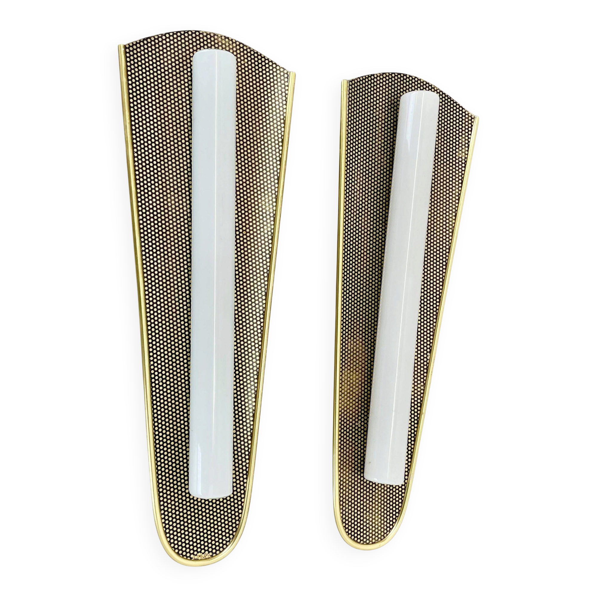 Set of 2 Large 37 cm Honeycomb Theatre Wall Light Elements, Germany, 1950s