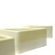 Elco white plaster corner flower pots, 1970s, set of 3.