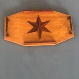 Octagonal top in wood and metal