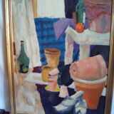 Tableau ancien peinture à l'huile sur bois