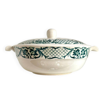 Digoin Sarreguemines tureen in enameled earthenware, “Versailles” service