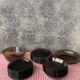 Set of smoked glass tableware 70s
