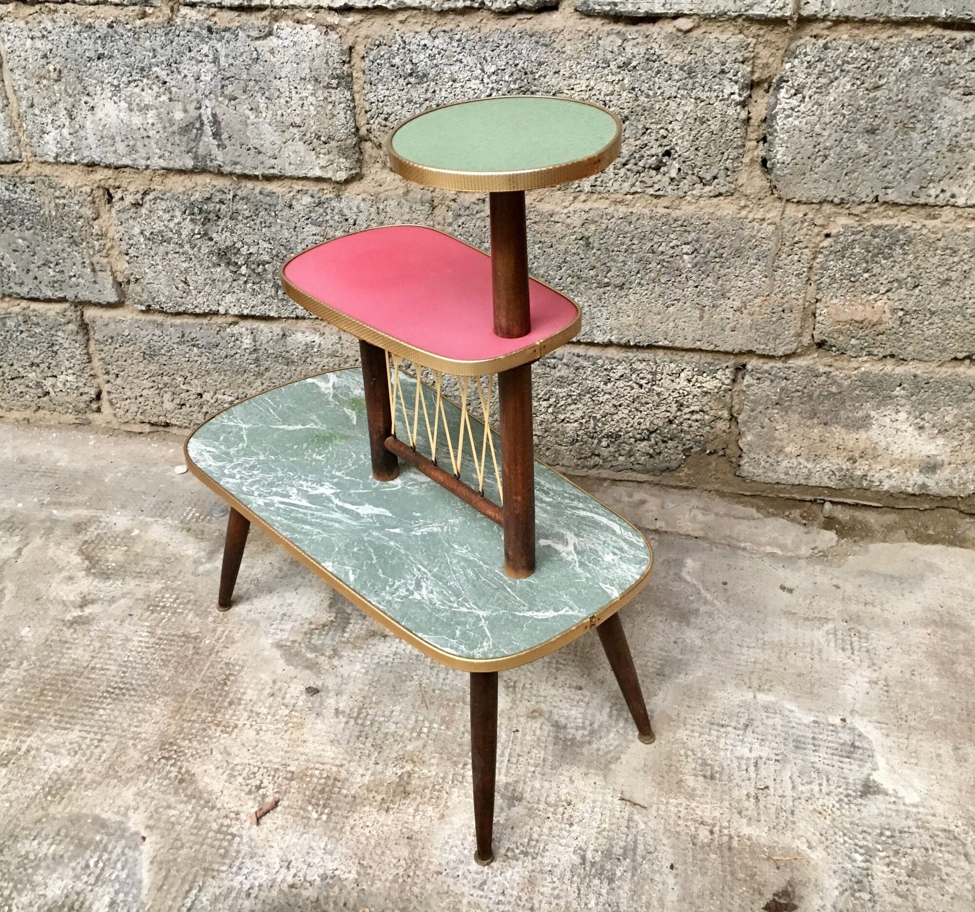 Porte plantes guéridon arbre formica 1950 vintage - rétro