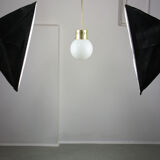 Mid-century modern opaline pendant lamp