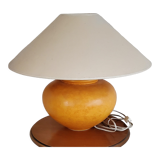 Lampe jaune en céramique avec son cendrier