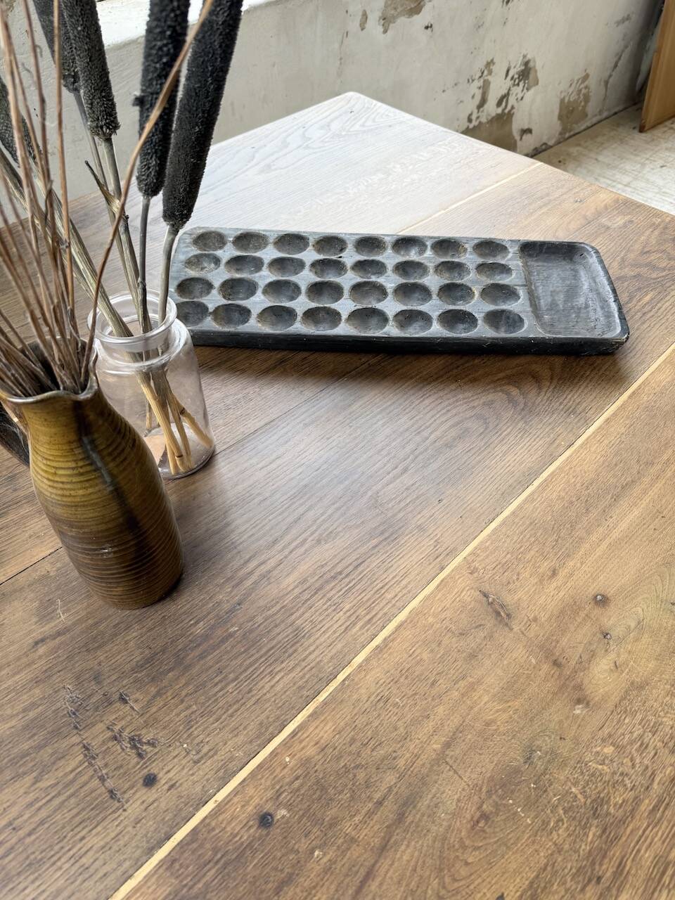 Large “square” oak farmhouse table 1950