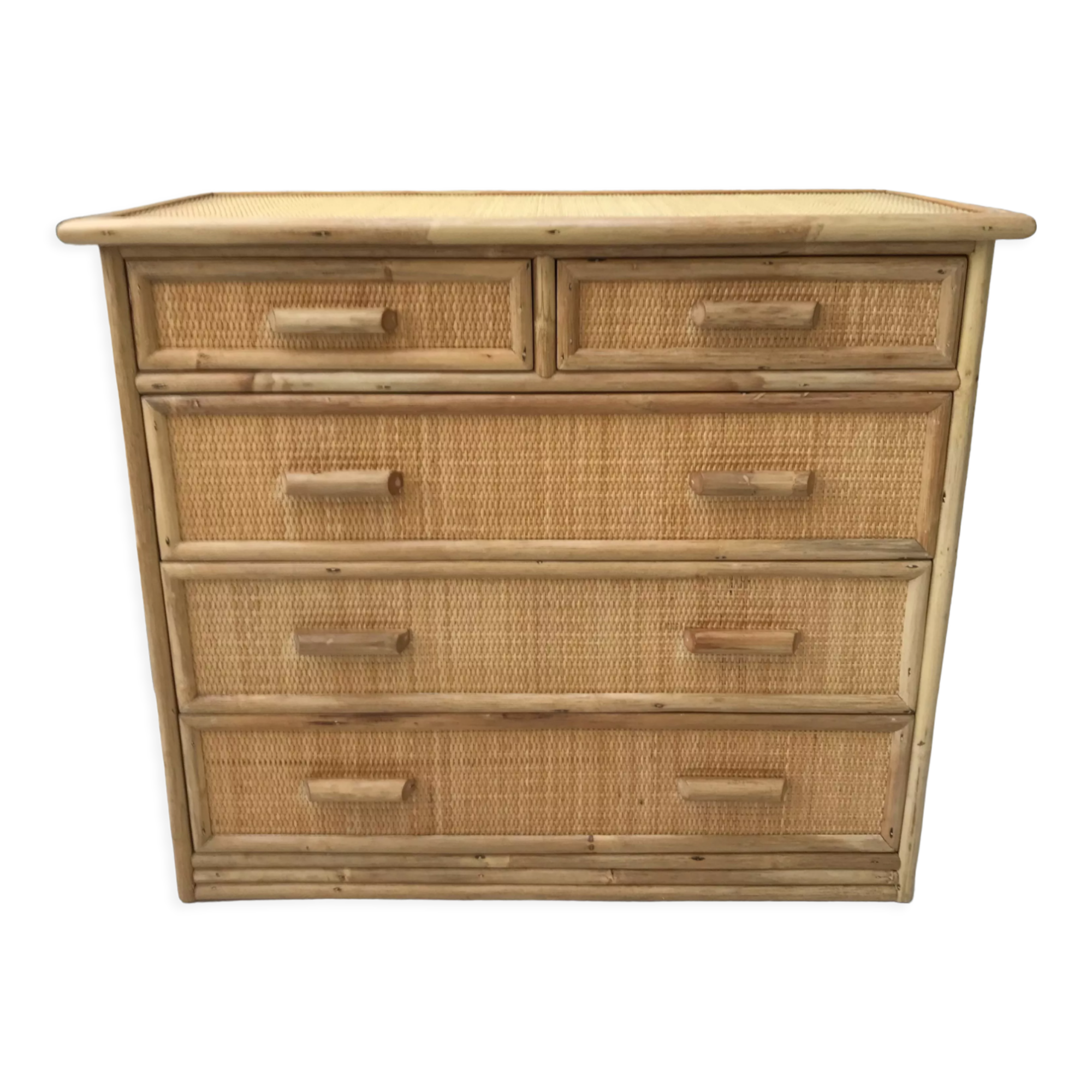 Commode en rotin