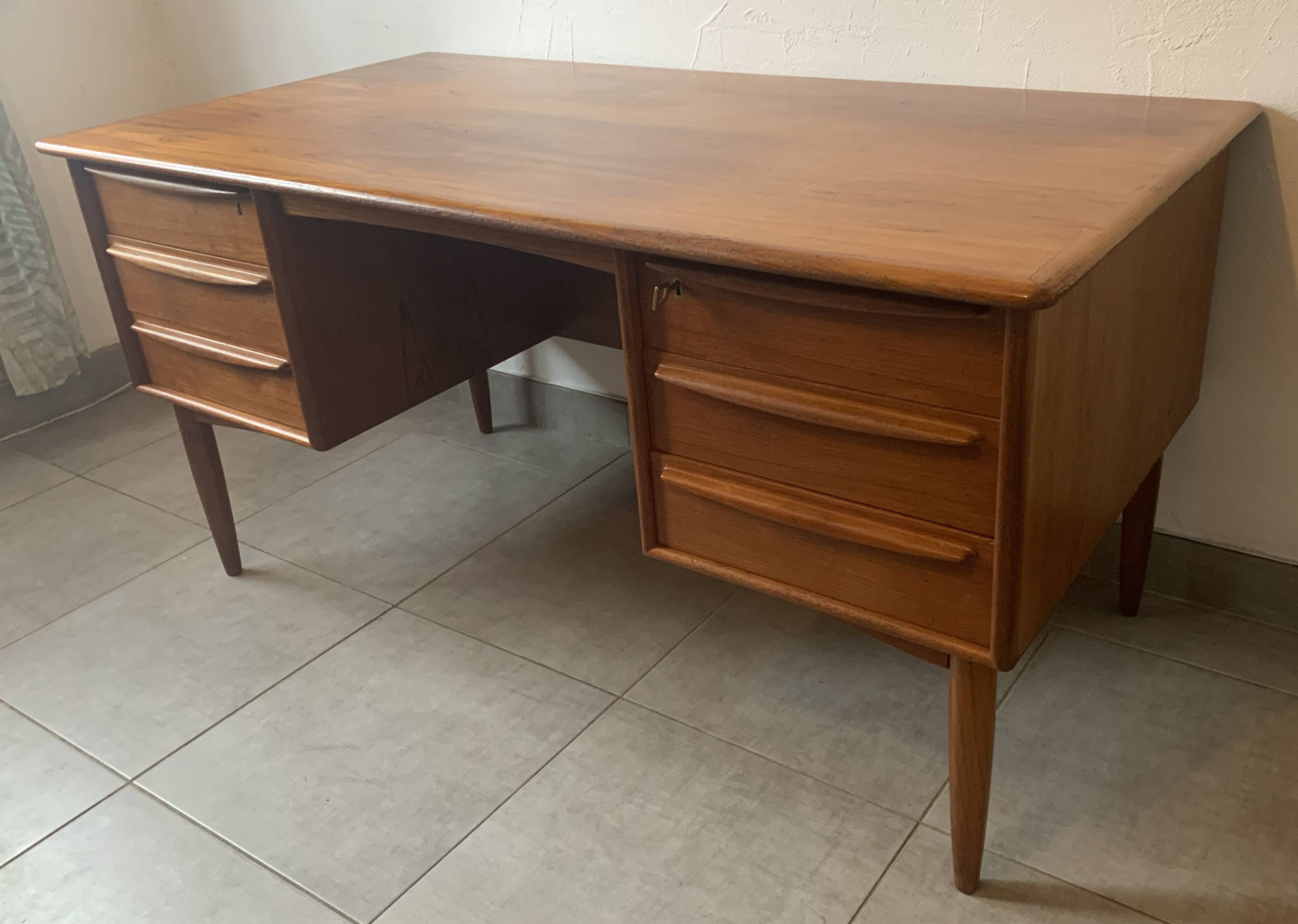 Danish Falster Teak Desk by Svend Madsen, 1960s