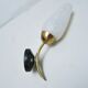 Wall lamp tulip glass and brass 50