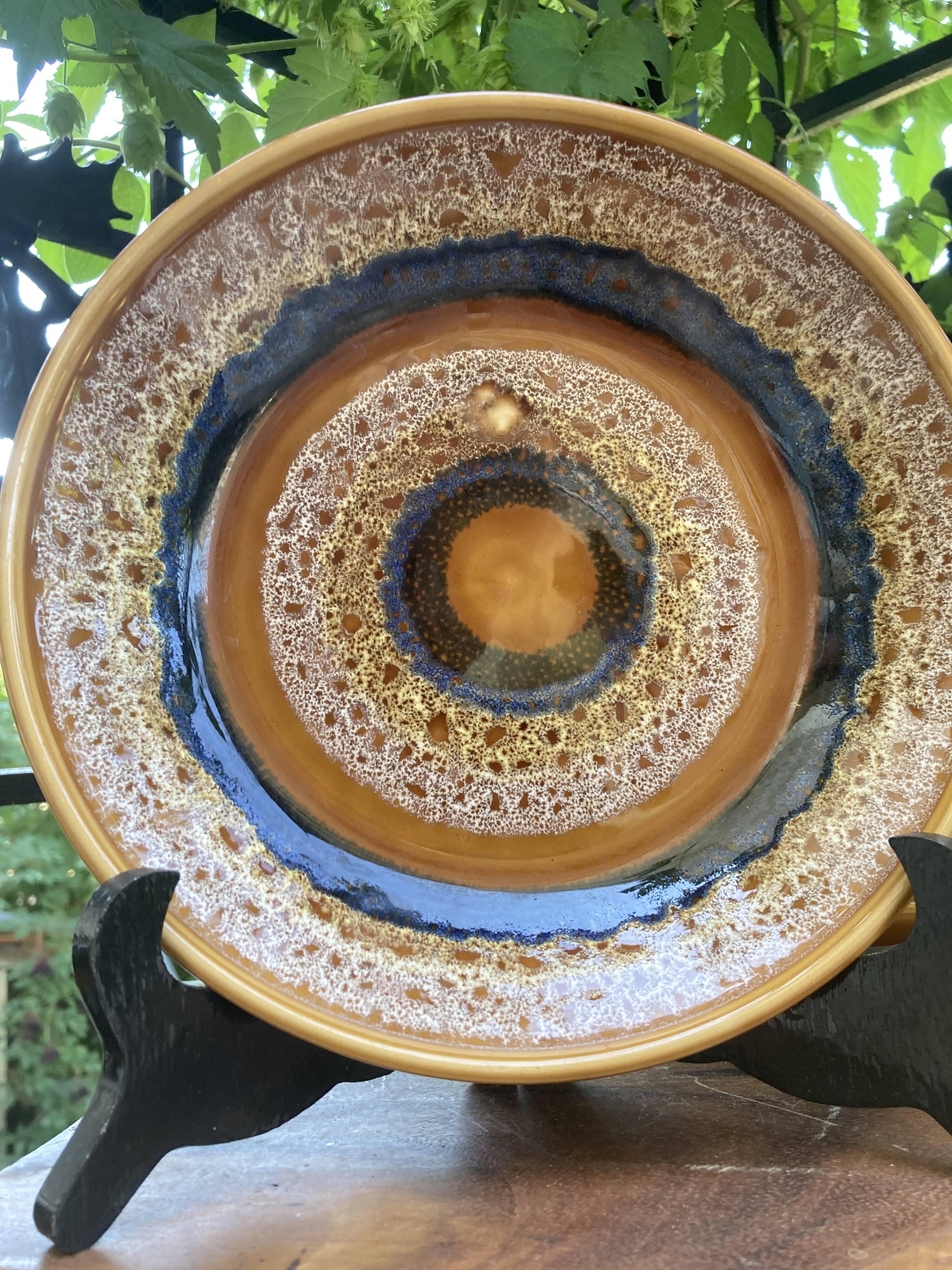 Assiettes creuses organiques et volcaniques Hawaï Sarrreguemines France
