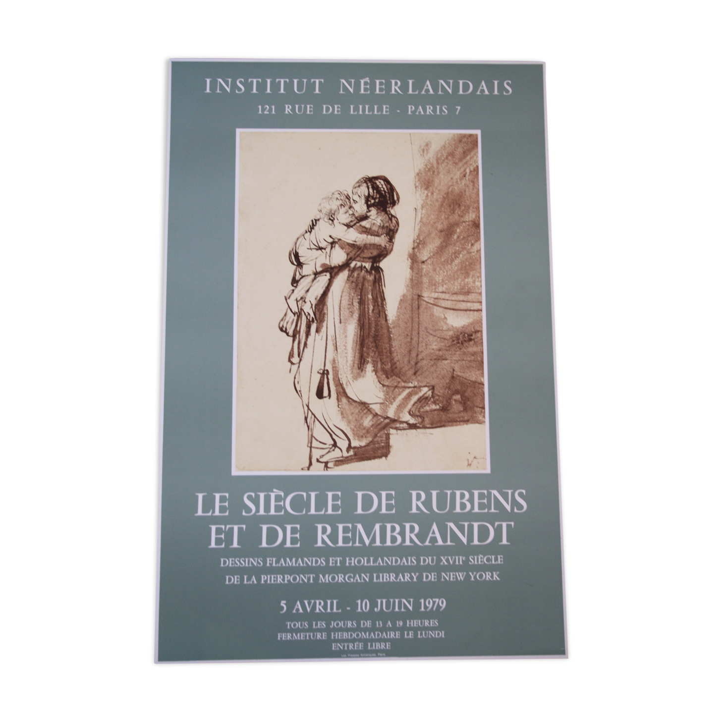 Original poster 1979 - 59x38 exhibition gallery exhibition "The century from Rembrandt to Rubens"