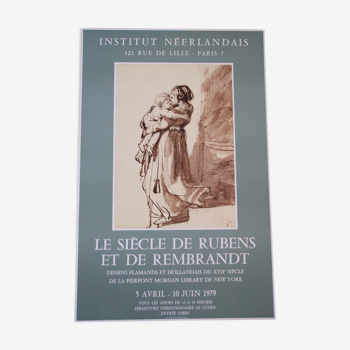 Original poster 1979 - 59x38 exhibition gallery exhibition "The century from Rembrandt to Rubens"